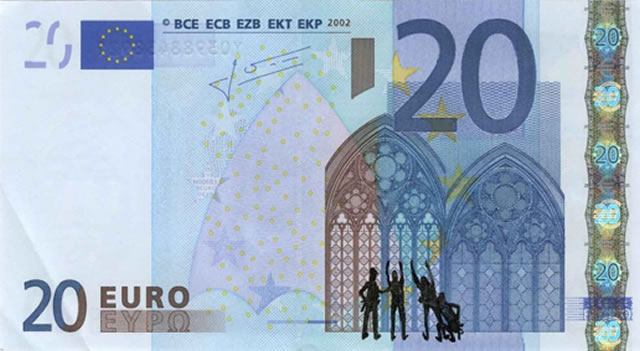  banknote bombing 20 euro banknote