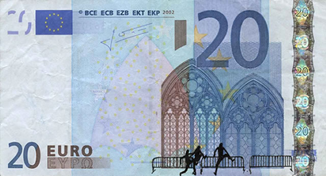  banknote bombing 20 euro banknote