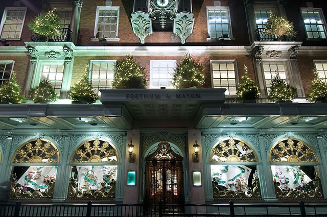 decoraci&oacute;n navide&ntilde;a en Fortnum & Mason Londres
