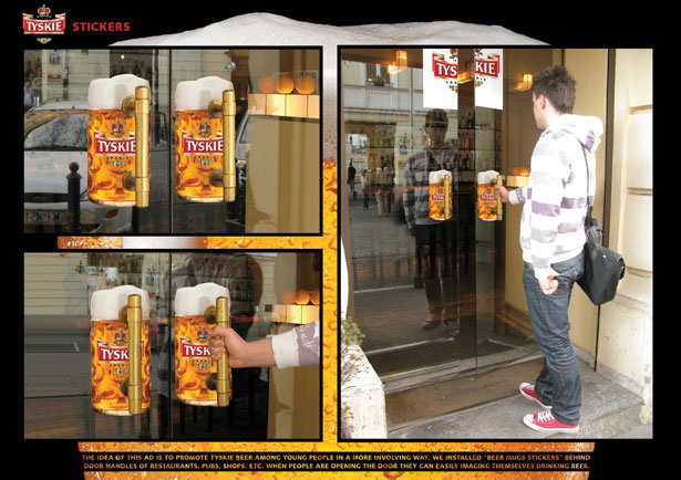 stickers publicidad en comercios