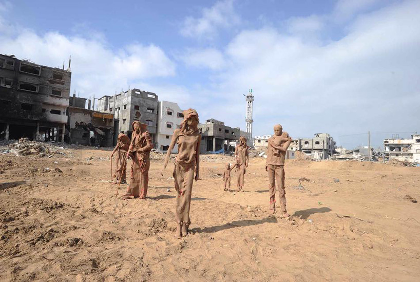 estas figuras representan el horror de miles de familias en la zona de gaza