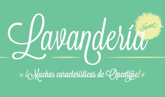 LAVANDERIA fuentes para dise&ntilde;o