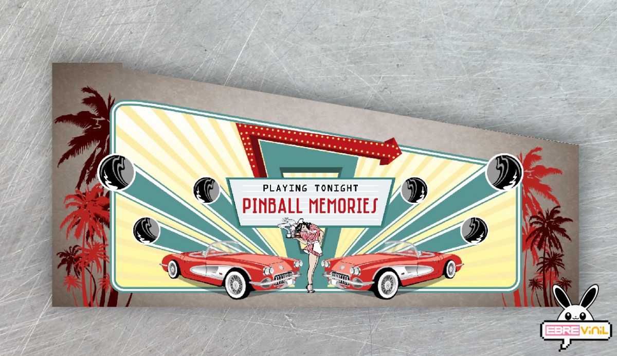 50s Pinball vinilo adhesivo para el lateral izquierdo