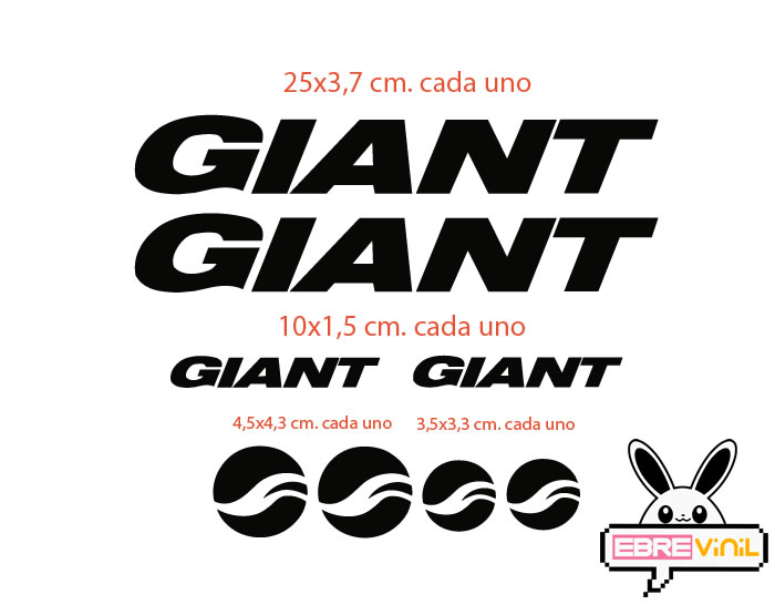 ADHESIVO vinilo bicicleta GIANT