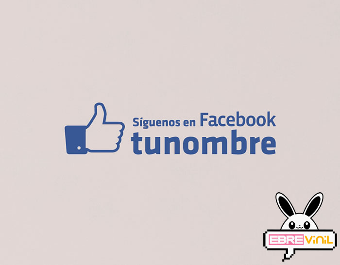 Adhesivo etiqueta tienda Facebook Síguenos en Facebook
