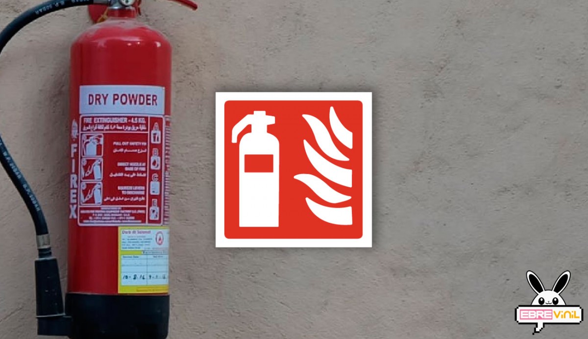 Adhesivo señal extintor