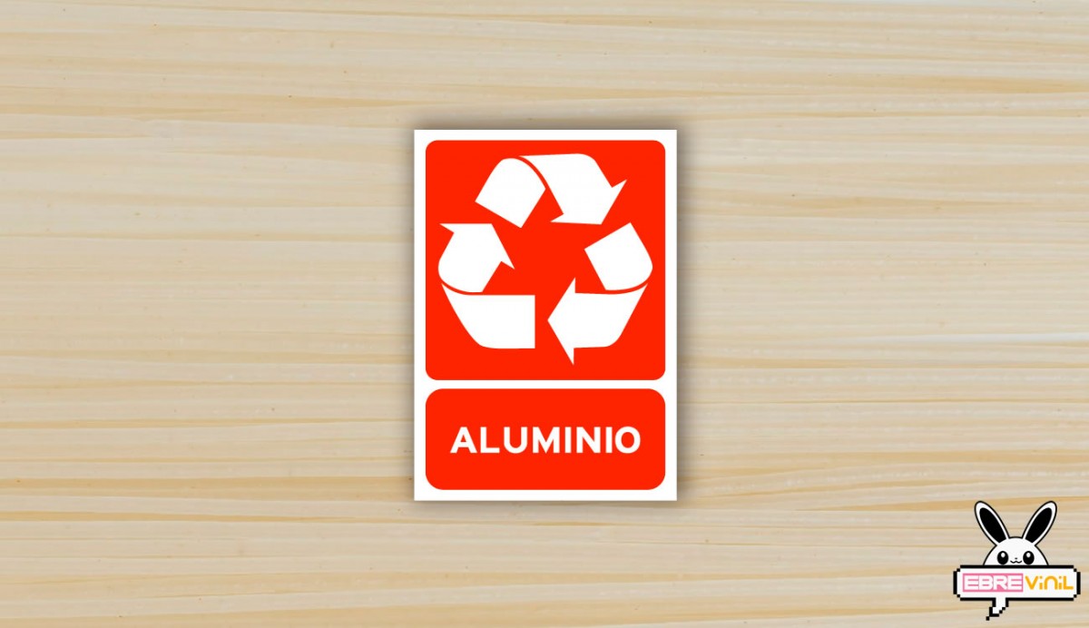 vinilo señal reciclado de aluminio