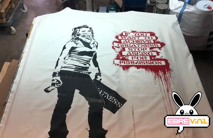 Banksy serigrafía gigante