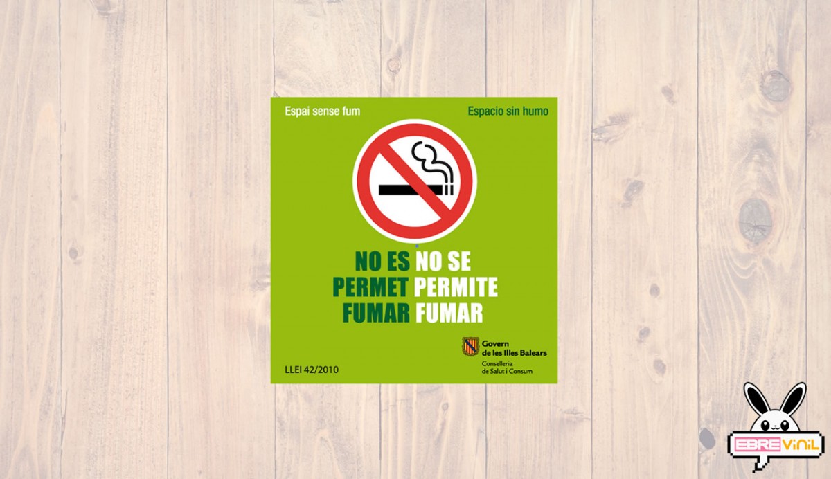Govern de les Illes Balears vinilo adhesivo prohibido fuamr
