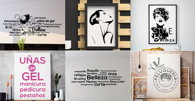 Vinilos decorativos y rótulos para peluquerías, vinilos adhesivos para peluquerias