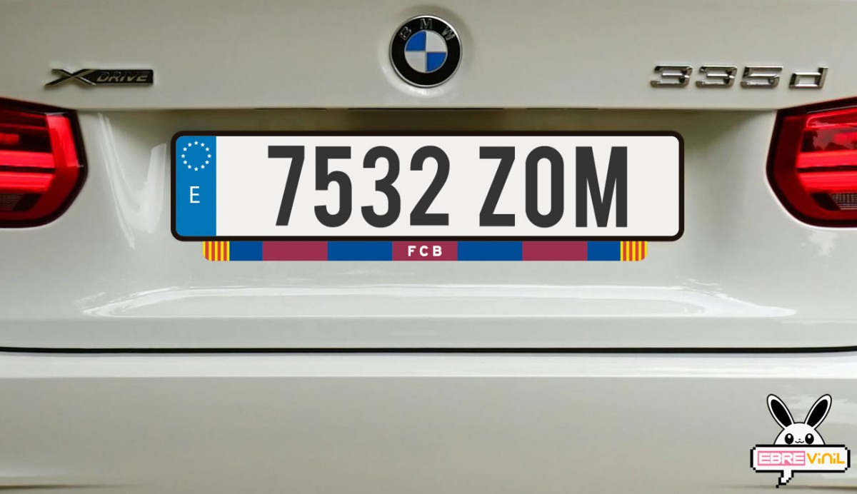 Porta matriculas personalizados fcbarcelona vinilos adhesivos