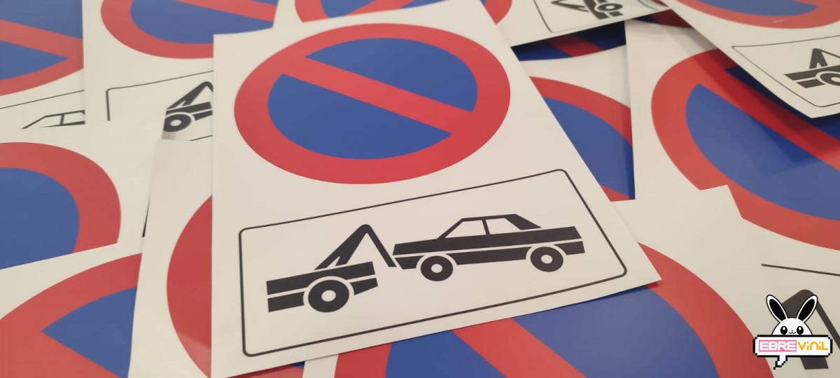 Prohibido Aparcar Se Avisa Grúa vinilo adhesivo