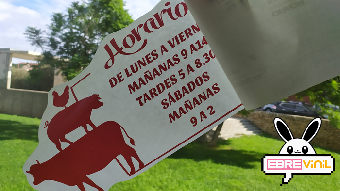 Vinilo horario para tiendas, vinilo horario puerta