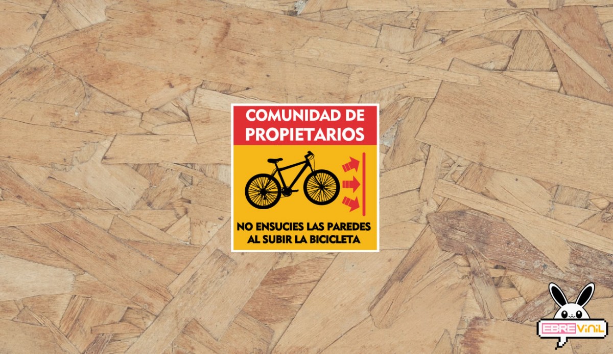 adhesivo comunidad de vecinos bicicletas