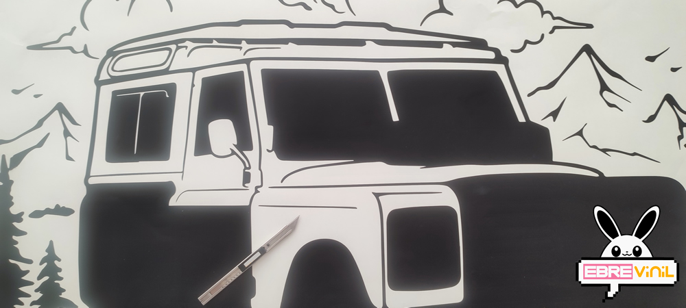 adheivo de pared con land rover land rover defender