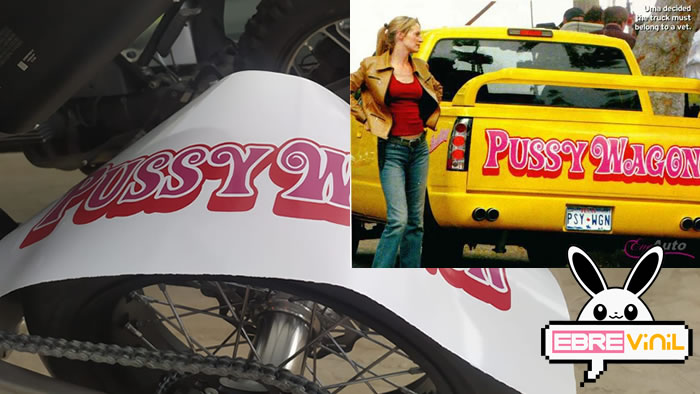 adhesivo pegatina pussywagon vinilo