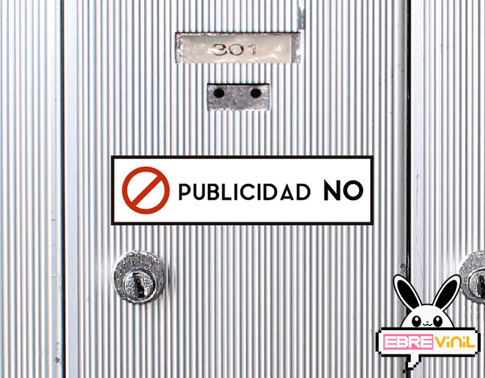 adhesivo publicidad no buzones