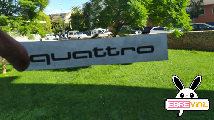 adhesivo vinilo audi quattro