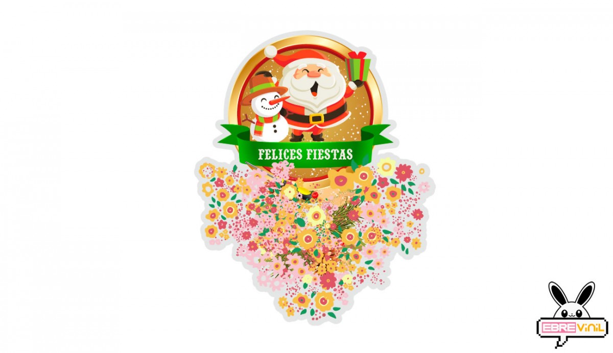 adhesivos pegatinas navidad floreisterias flores
