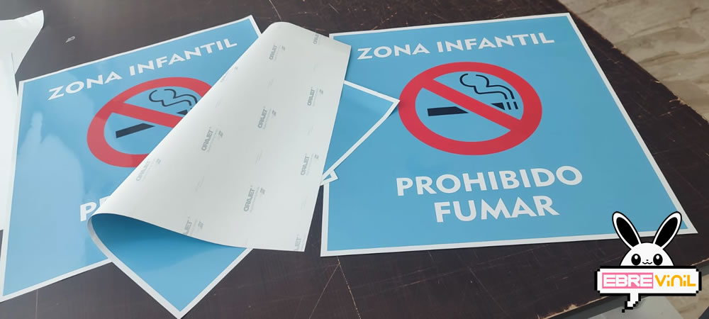 adhesvio prohibido fumar zona infantil