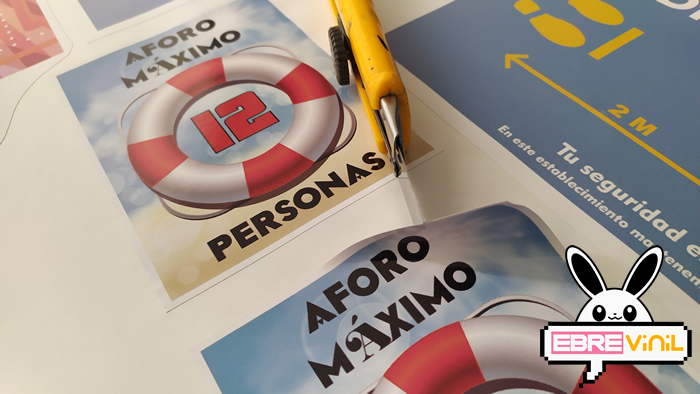 aforo máximo piscinas vinilo adhesivo personalizado