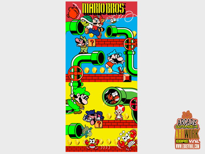 artwork laterales bartop mario bros