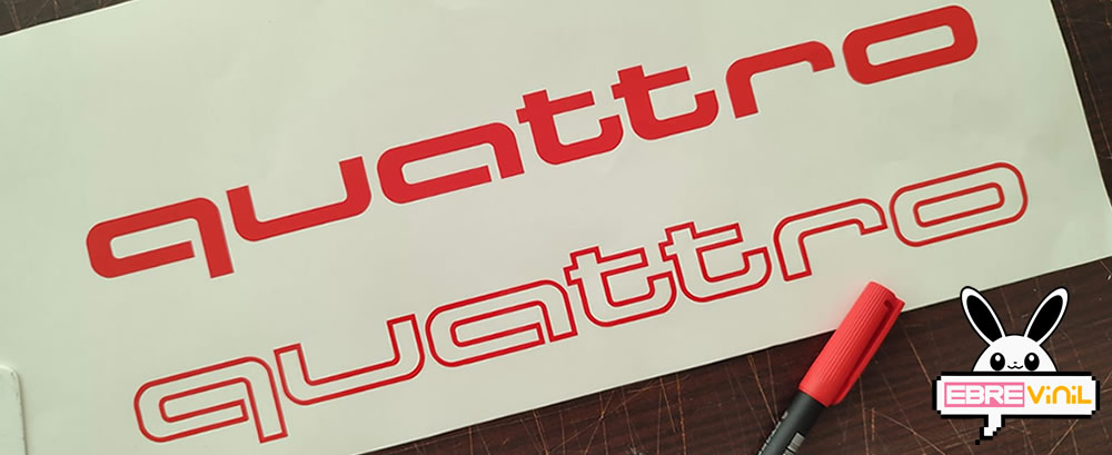 audi quattro pegatinas