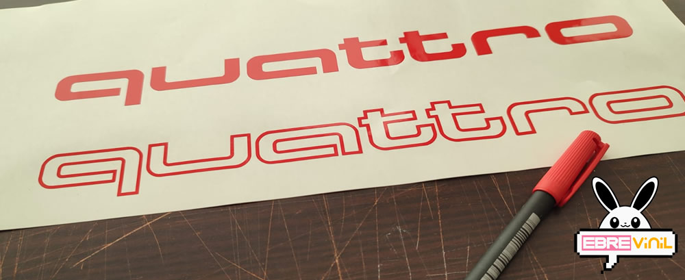 AUDI QUATTRO vinilos adhesivos