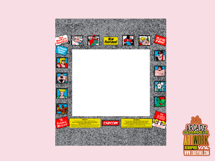 Decoraciones para el bezel (pantalla) de recreativas ARCADE Y BARTOP de Street Fighter 06285