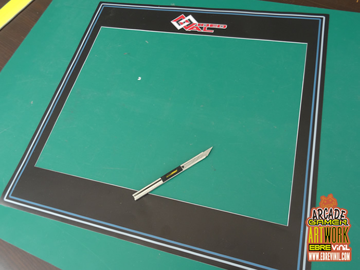 bezel pantalla bartop arcade videoval vinilo