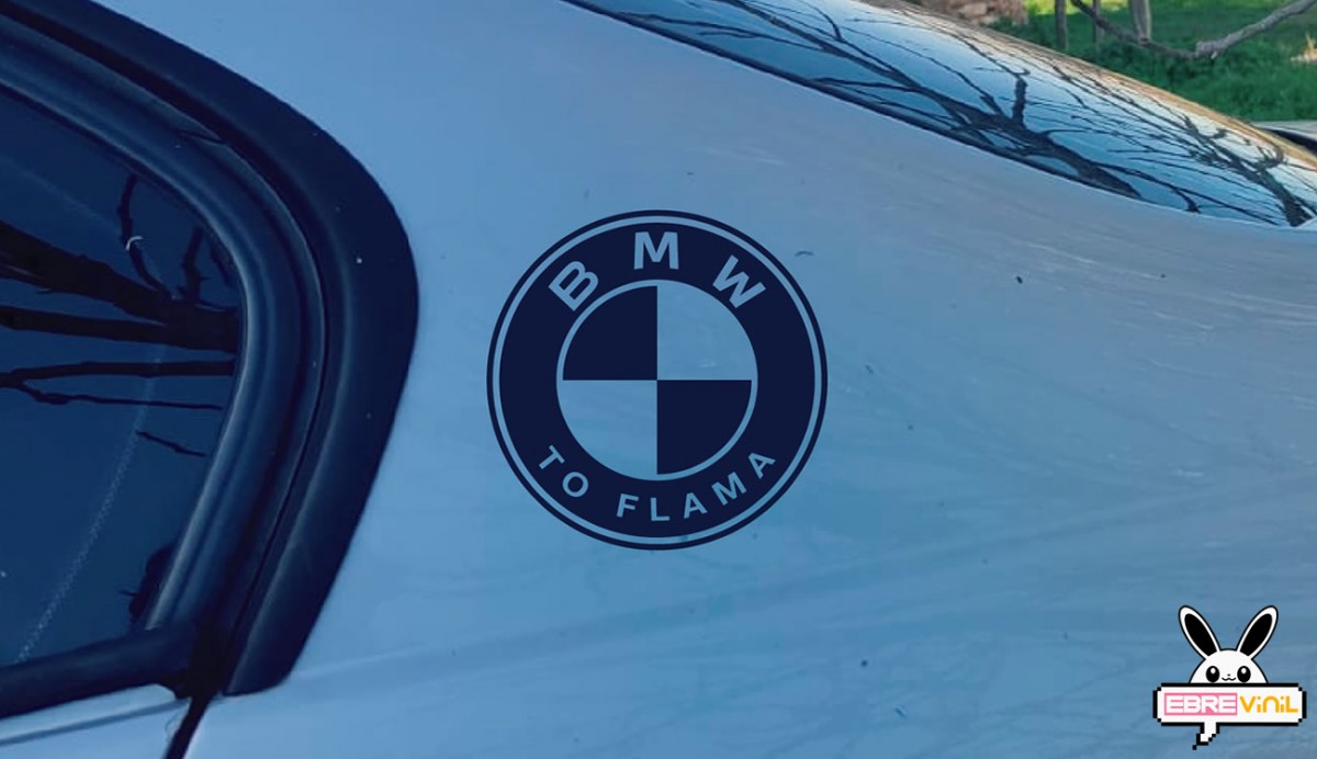 bmw to flama pegatinas