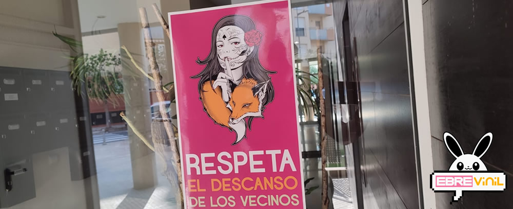  vinilo adhesivo Respeta el Descanso de los Vecinos