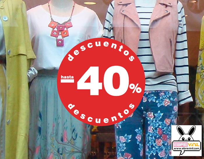  Adhesivo personalizado e impreso sobre vinilo para campañas de descuentos