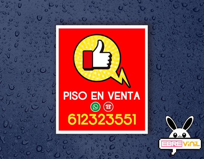 cartel vinilo piso en venta editable
