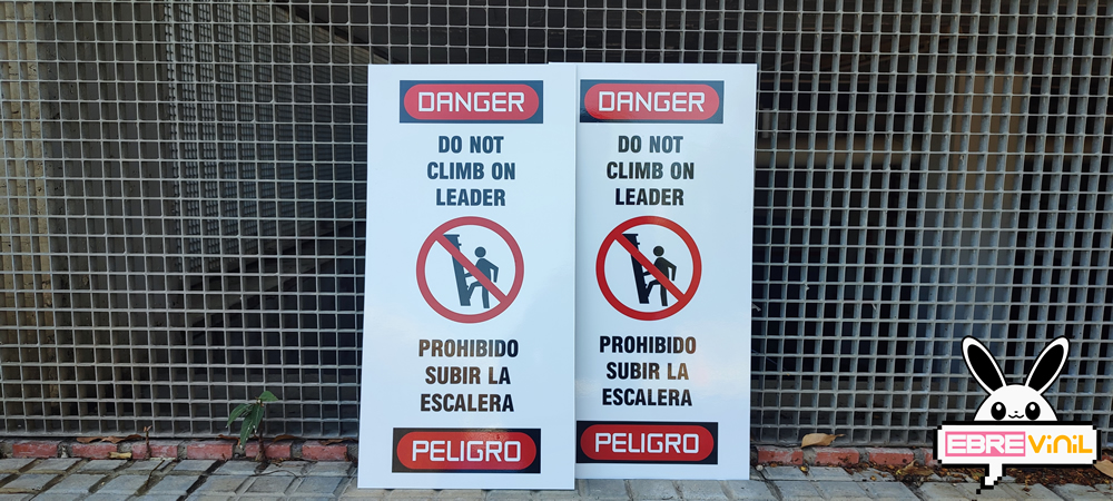 carteles no subir por las escaleras