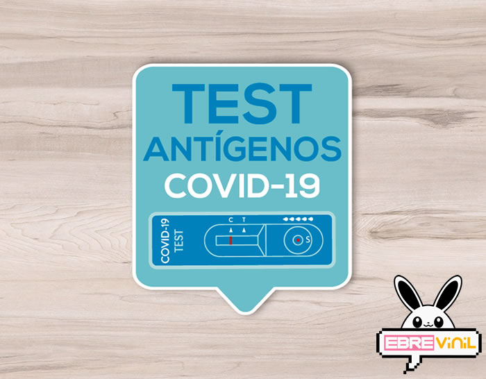 carteles vinilo test antígenos covid-19