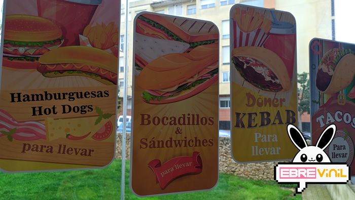 comida para llevar vinilos adhesivos, bares, restaurantes, cafeterías, tiendas de comida para llevar