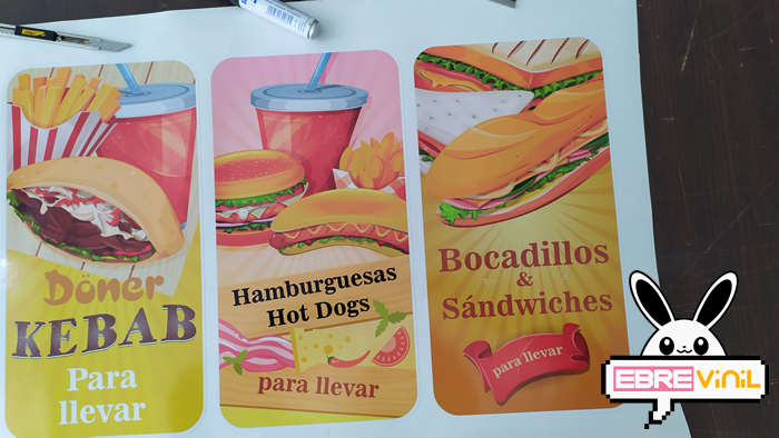 comida para llevar vinilos decorativos
