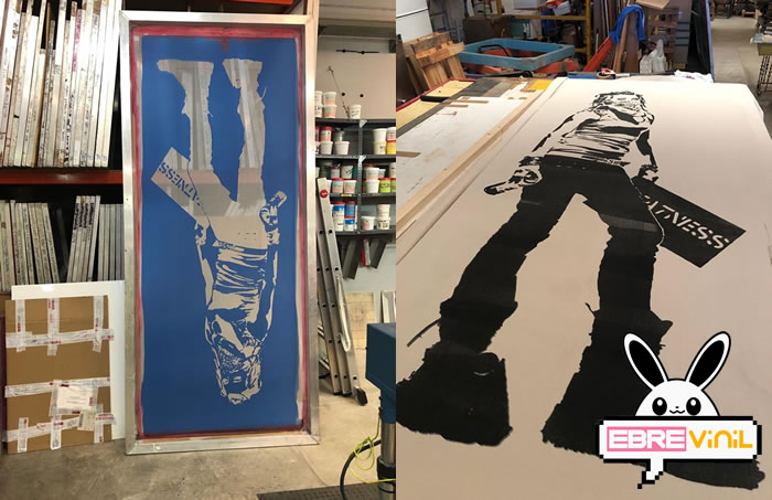 cómo hacer una serigrafia de Banksy
