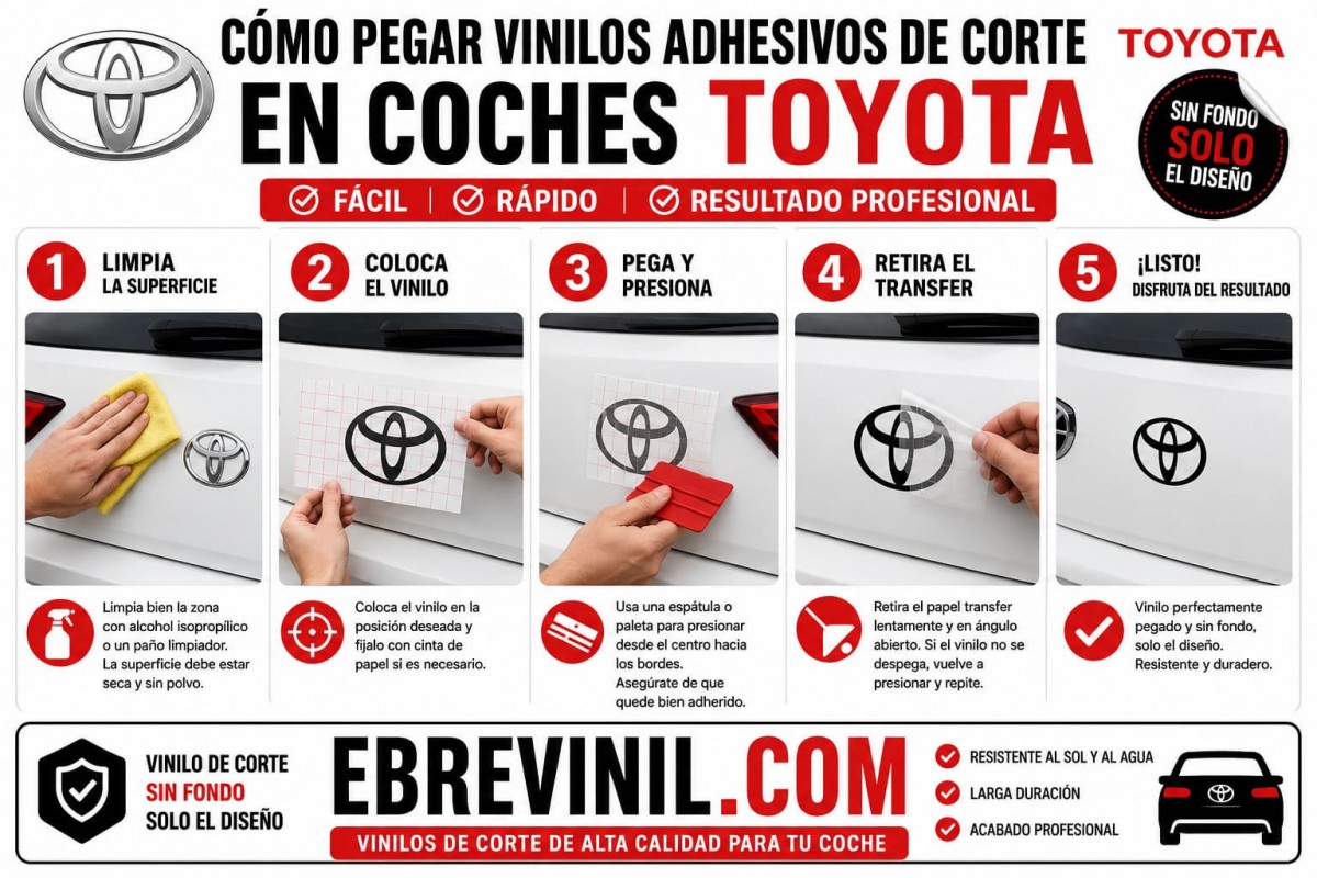 como pegar vinilos adhesivos pegatinas coches toyota