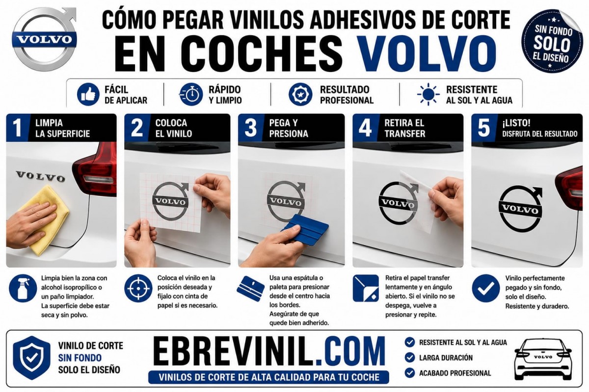 como pegar vinilos adhesivos pegatinas coches volvo