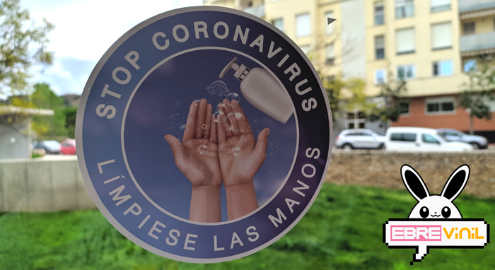 vinilos y adhesivos para cristales coronavirus especiales para tiendas, colegios, empresas