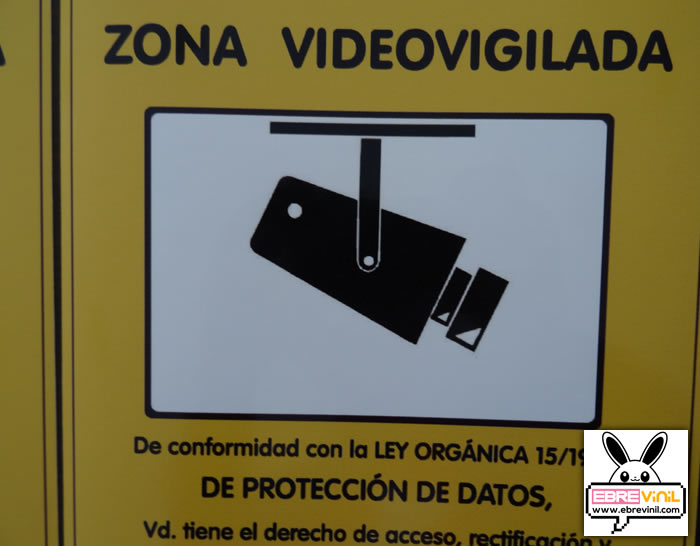comprar cartel zona videovigilada, cartel videovigilancia homologado