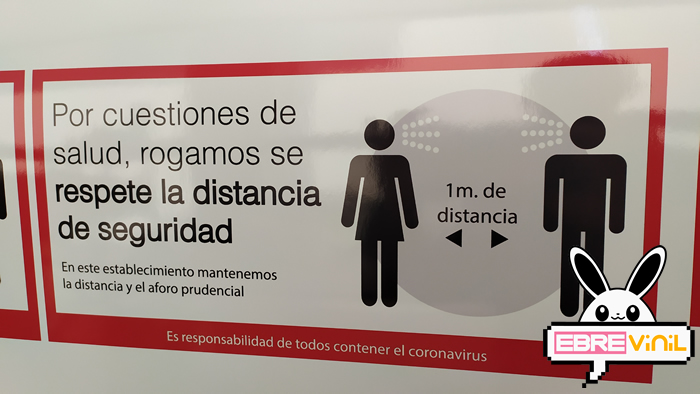 coronavirus rótulos carteles vinilos letreros