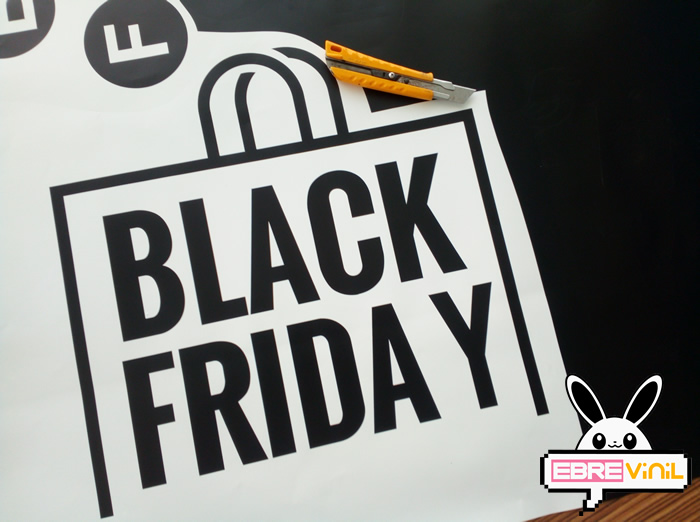 Vinilo escaparate Black Friday, Vinilos Black Friday para tiendas