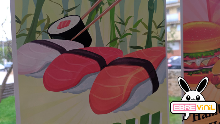 decoración negocios de sushi japonés