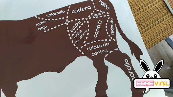 decoración con vinilos adhesivos carnicerías