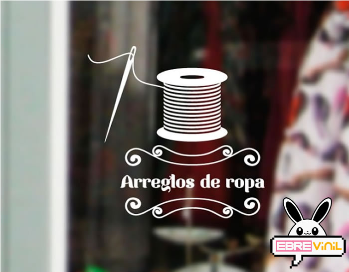 decoración vinilos cristales modista costurera