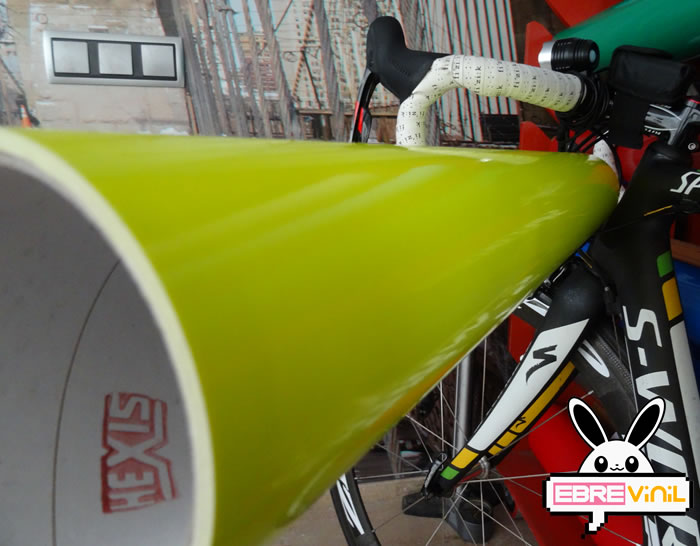 decoraciones en vinilo fluorescente bici mtb