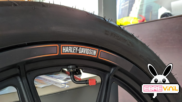 decoraciones vinilos llantas harley-davidson